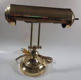 Vintage Curved All Brass Piano Bankers Desk Lamp