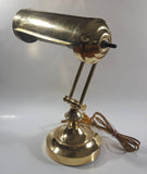Vintage Curved All Brass Piano Bankers Desk Lamp