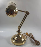 Vintage Curved All Brass Piano Bankers Desk Lamp