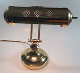 Vintage Curved All Brass Piano Bankers Desk Lamp