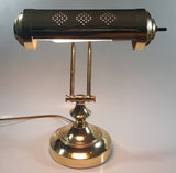 Vintage Curved All Brass Piano Bankers Desk Lamp