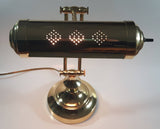 Vintage Curved All Brass Piano Bankers Desk Lamp