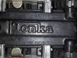 Vintage 1978 Tonka Pickup Truck Black and Silver Pressed Steel Die Cast Toy Car Construction Equipment Vehicle - Made in Mexico