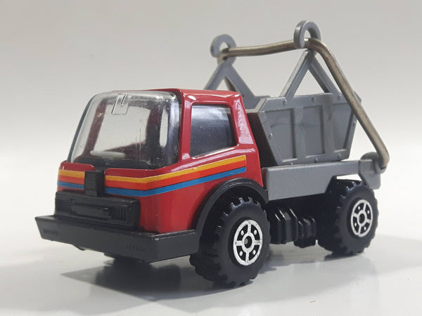 Vintage KY (Kai Yip) Steel Roder Bin Dumper Truck Red Plastic and Pressed Steel Die Cast Toy Car Vehicle