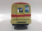 1999 Tsuen Wan No. 8 Toyota Coaster Public Light Bus 16 Seats Cream and Red Pullback Motorized Friction Die Cast Toy Car Vehicle with Opening Doors
