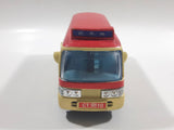 1999 Tsuen Wan No. 8 Toyota Coaster Public Light Bus 16 Seats Cream and Red Pullback Motorized Friction Die Cast Toy Car Vehicle with Opening Doors
