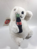 1997 Play By Play Coca Cola Polar Bear Holding Bottle Stuffed Animal Plush with Tags