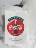 1997 Play By Play Coca Cola Polar Bear Holding Bottle Stuffed Animal Plush with Tags