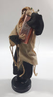 Rabbi Holding Pink Torah with Star of David on it 7" Tall Religious  Figurine
