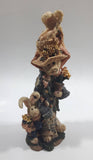 1995 Boyds Bears & Friends The Folkstone Collection #2843 Flora & Amelia ... The Gardeners Bunny Rabbit 7 1/2" Tall Resin Figure Ornament