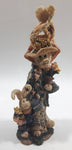 1995 Boyds Bears & Friends The Folkstone Collection #2843 Flora & Amelia ... The Gardeners Bunny Rabbit 7 1/2" Tall Resin Figure Ornament