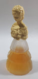 Vintage Avon Woman in Dress Holding Flowers Glass Perfume Bottle