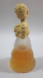 Vintage Avon Woman in Dress Holding Flowers Glass Perfume Bottle
