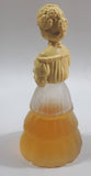 Vintage Avon Woman in Dress Holding Flowers Glass Perfume Bottle