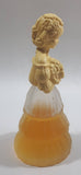 Vintage Avon Woman in Dress Holding Flowers Glass Perfume Bottle