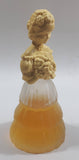 Vintage Avon Woman in Dress Holding Flowers Glass Perfume Bottle