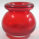Vintage Style Ruby Red Glass Ink Well / Vase