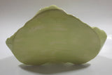 Vintage Victorian Lady in Light Green Dress and White Porcelain Dresser Trinket Box - Chips