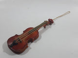 Miniature 5" Long Wood Violin Instrument Hanging Tree Ornament