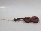 Miniature 5" Long Wood Violin Instrument Hanging Tree Ornament