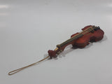 Miniature 5" Long Wood Violin Instrument Hanging Tree Ornament