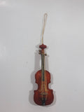 Miniature 5" Long Wood Violin Instrument Hanging Tree Ornament