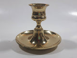 Heavy Brass Tone Metal Candle Holder