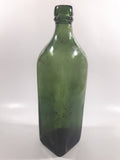Vintage 10" Tall Dark Green Glass Bottle