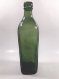 Vintage 10" Tall Dark Green Glass Bottle