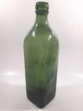Vintage 10" Tall Dark Green Glass Bottle