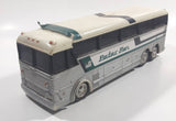 Vintage Jimson No. 220 Peter Pan Bus White Plastic Toy Car Vehicle Coin Bank