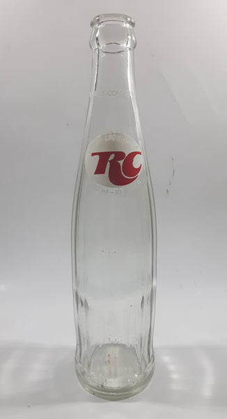 Vintage RC Royal Crown Cola 9 1/2" Tall 10 Fl oz 300 ml Clear Glass Soda Pop Beverage