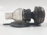 Vintage Miniature Oil Lamp Lantern Metal Pencil Sharpener Doll House Furniture Size with Glass Flume