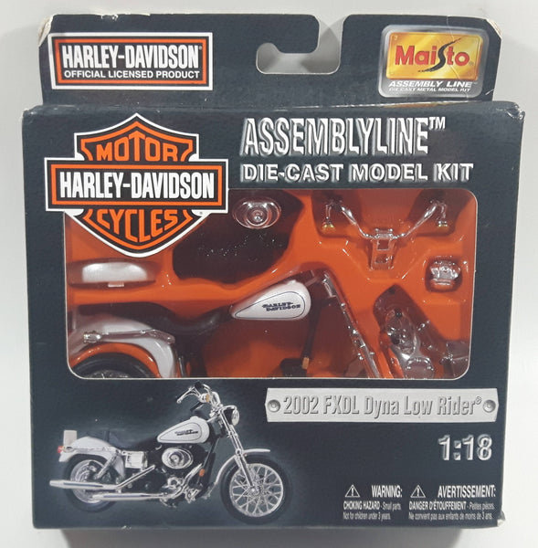 2004 Maisto Harley Davidson Assemblyline 2002 FXDL Dyna Low Rider 1:18 Scale Die Cast Model Kit New in Package