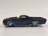 Hot Wheels G Machines '71 El Camino Black 1/50 Scale Die Cast Toy Muscle Car Vehicle with Rubber Tires - Missing the Rear Bumper