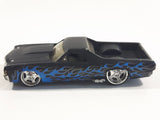 Hot Wheels G Machines '71 El Camino Black 1/50 Scale Die Cast Toy Muscle Car Vehicle with Rubber Tires - Missing the Rear Bumper