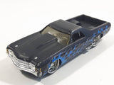Hot Wheels G Machines '71 El Camino Black 1/50 Scale Die Cast Toy Muscle Car Vehicle with Rubber Tires - Missing the Rear Bumper