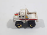 1987 Road Champs Tow Truck City Towing White Micro Mini Die Cast Toy Car Vehicle