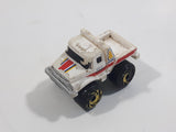 1987 Road Champs Tow Truck City Towing White Micro Mini Die Cast Toy Car Vehicle