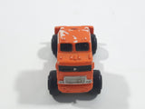 1988 Road Champs Semi Tractor Truck Orange Micro Mini Die Cast Toy Car Vehicle