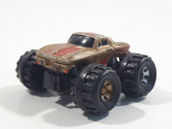 Galoob Micro Machines '64 Corvette Monster Truck Brown Mini Die Cast Toy Car Vehicle
