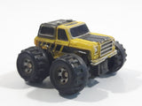 1989 Galoob Micro Machines Chevy Blazer Monster Truck Yellow Mini Die Cast Toy Car Vehicle