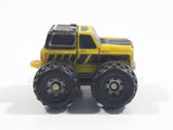 1989 Galoob Micro Machines Chevy Blazer Monster Truck Yellow Mini Die Cast Toy Car Vehicle
