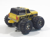 1989 Galoob Micro Machines Chevy Blazer Monster Truck Yellow Mini Die Cast Toy Car Vehicle