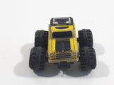 1989 Galoob Micro Machines Chevy Blazer Monster Truck Yellow Mini Die Cast Toy Car Vehicle