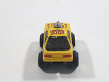 1987 Road Champs 1980s Ford Mustang Yellow Micro Mini Die Cast Toy Car Vehicle