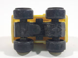 1987 Road Champs 1980s Ford Mustang Yellow Micro Mini Die Cast Toy Car Vehicle