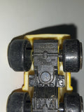 1987 Road Champs 1980s Ford Mustang Yellow Micro Mini Die Cast Toy Car Vehicle