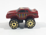 1987 Road Champs Ford Thunderbird Dark Red Micro Mini Die Cast Toy Car Vehicle