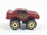 1987 Road Champs Ford Thunderbird Dark Red Micro Mini Die Cast Toy Car Vehicle